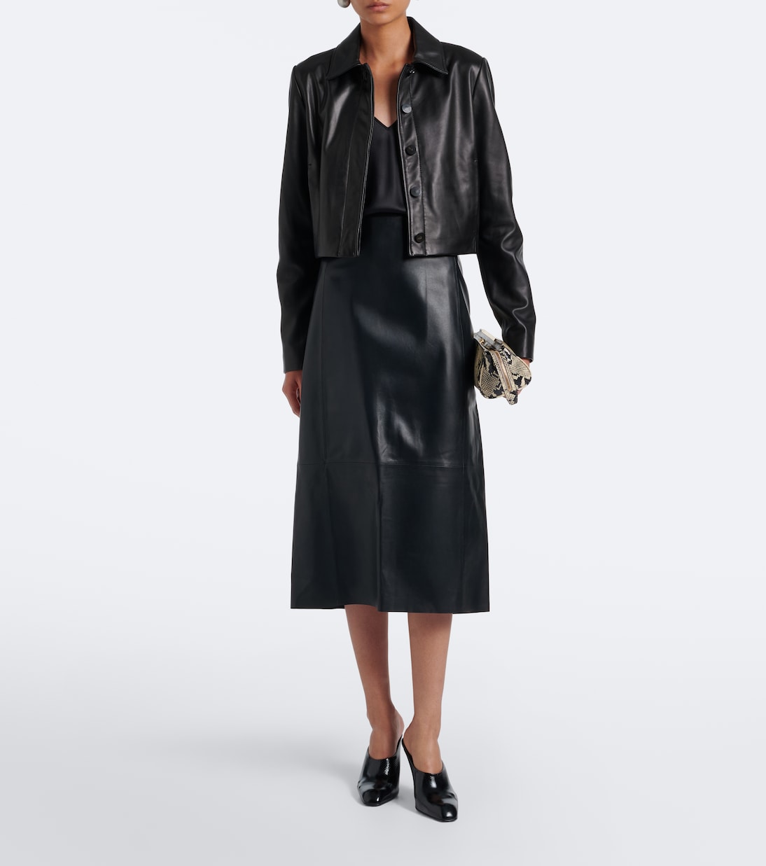 Vince - Cropped leather jacket