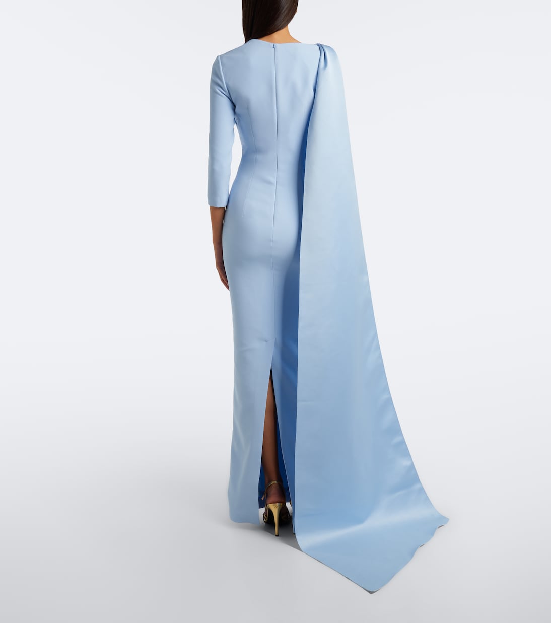 Safiyaa - Caped crêpe and satin gown