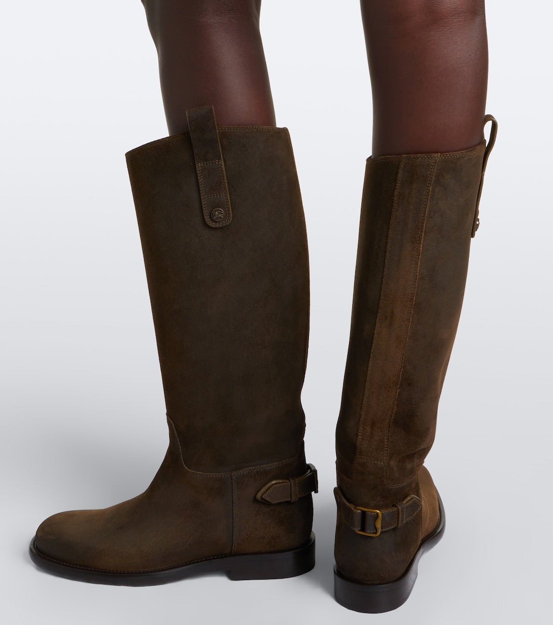 Burberry - Cavalier suede knee-high boots