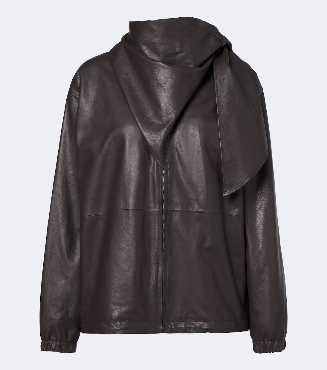 Loewe - Scarf-detail leather jacket