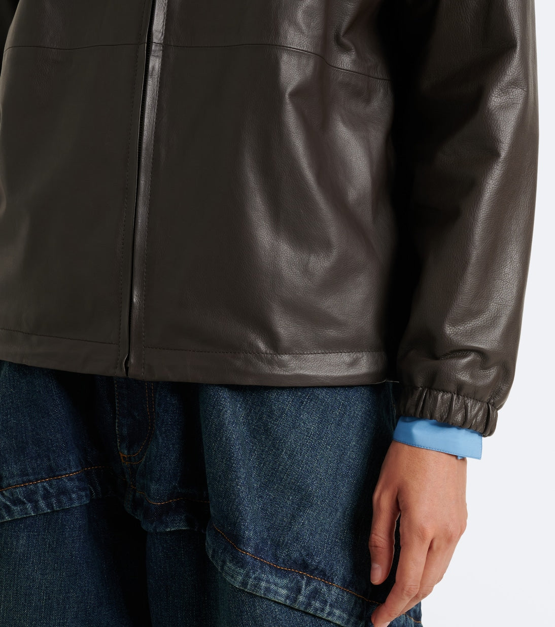 Loewe - Scarf-detail leather jacket