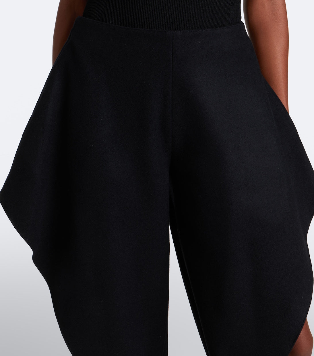Alaïa - Draped wool-blend pants