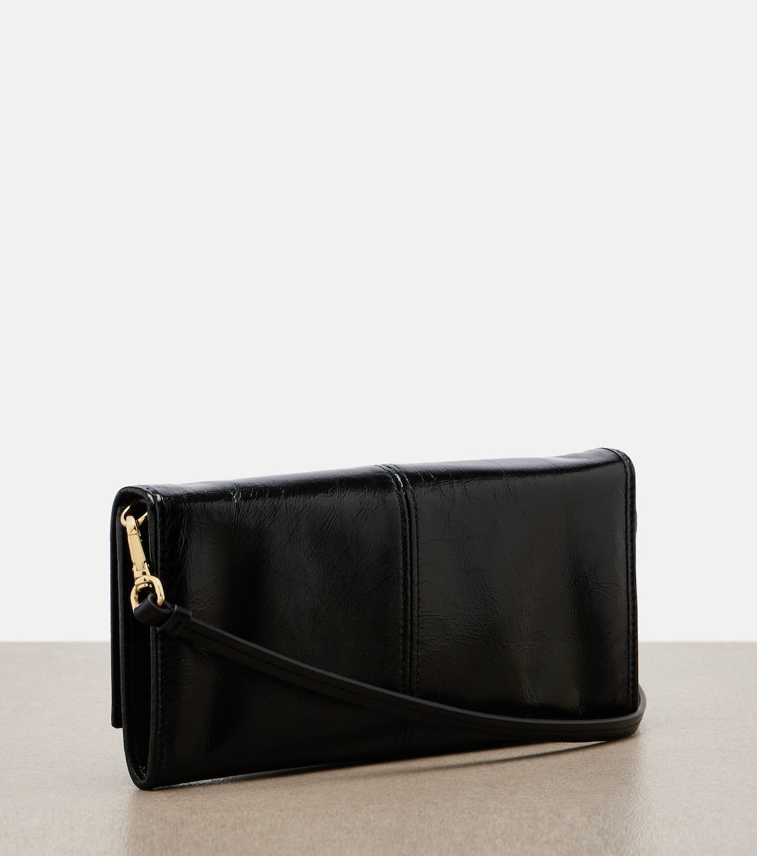 Prada - Logo leather pouch with strap