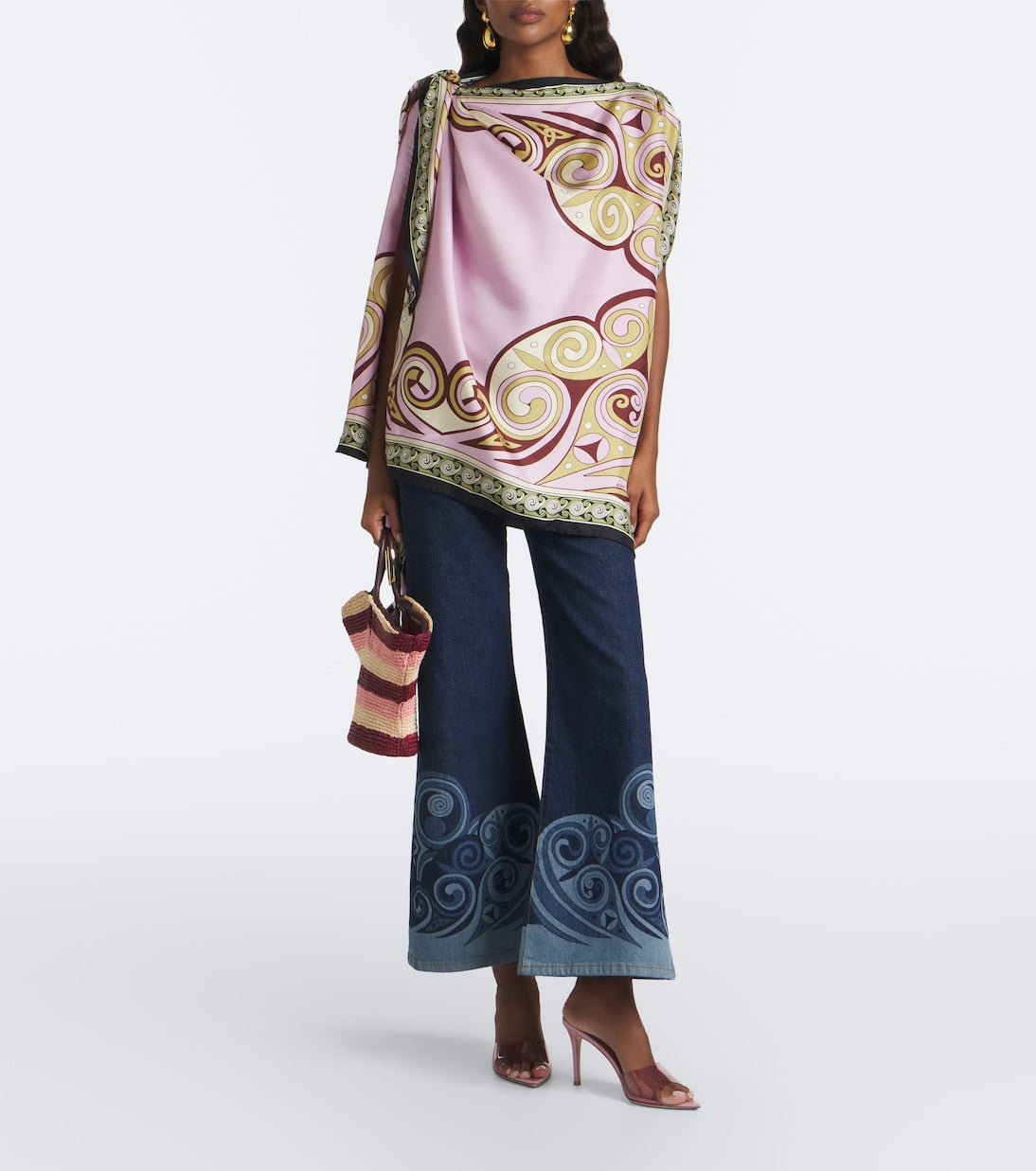 La DoubleJ - Kells printed silk twill top