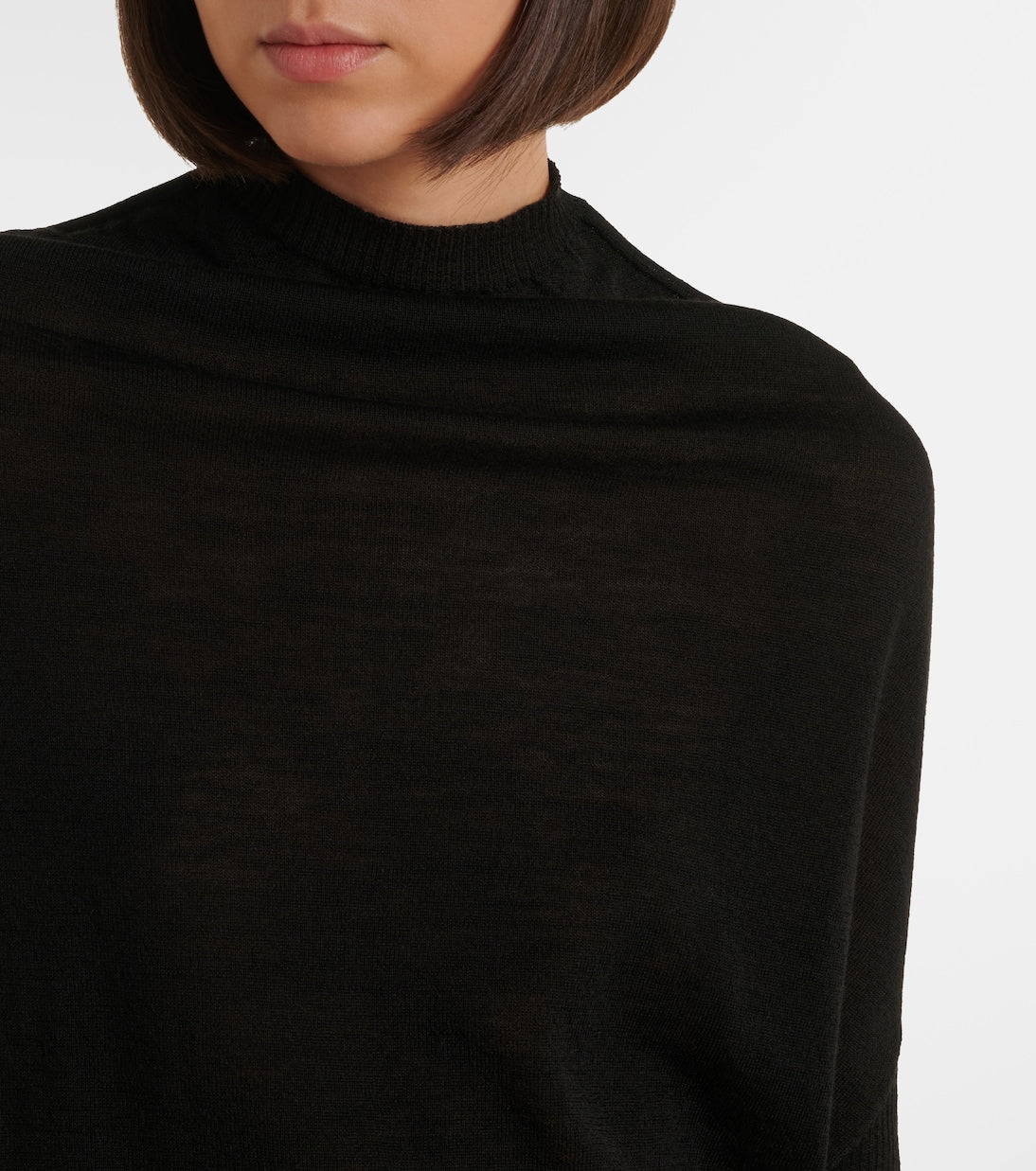 Rick Owens - Crater draped virgin wool sweater
