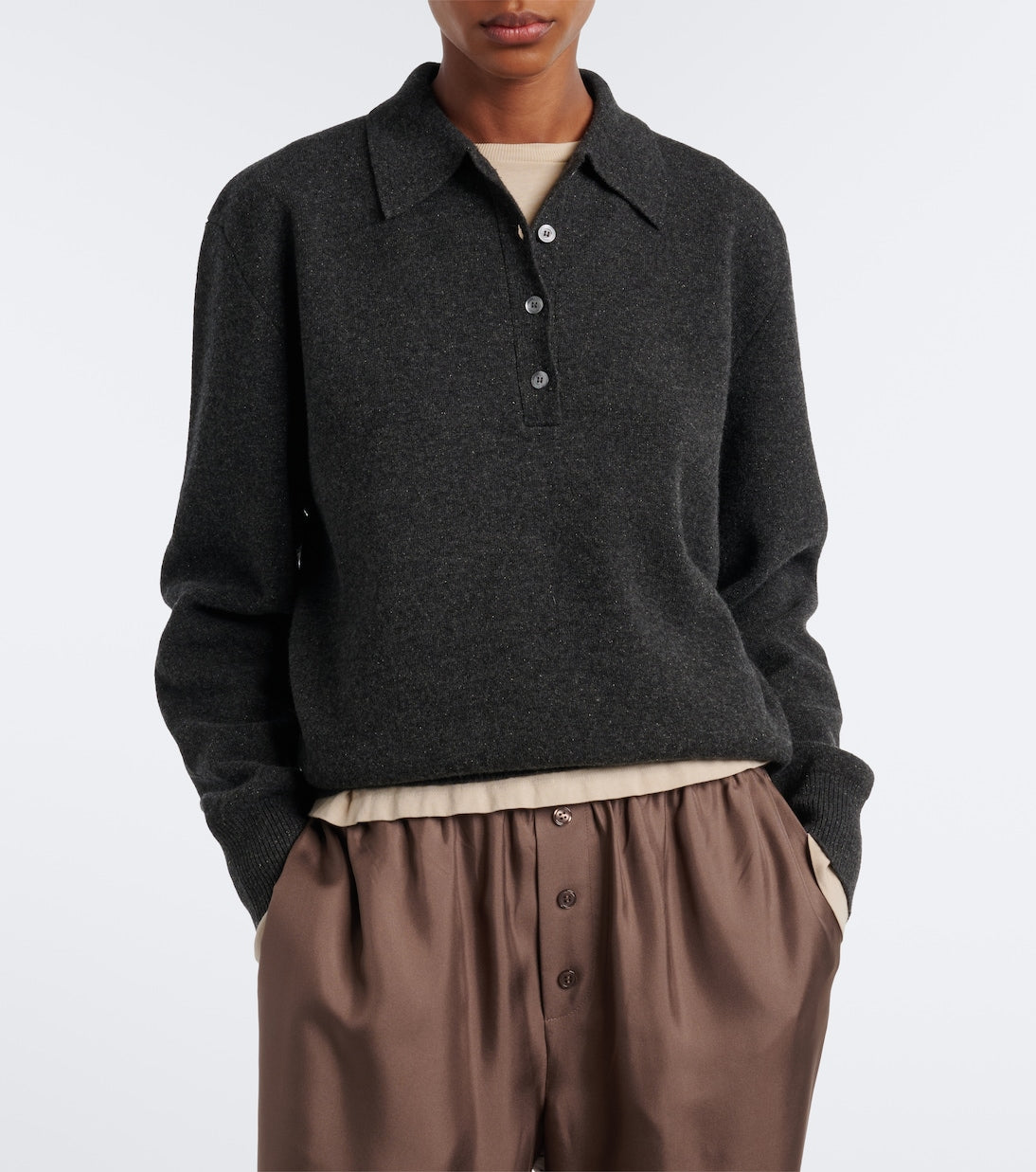 Róhe - Wool, cashmere, and silk-blend polo sweater