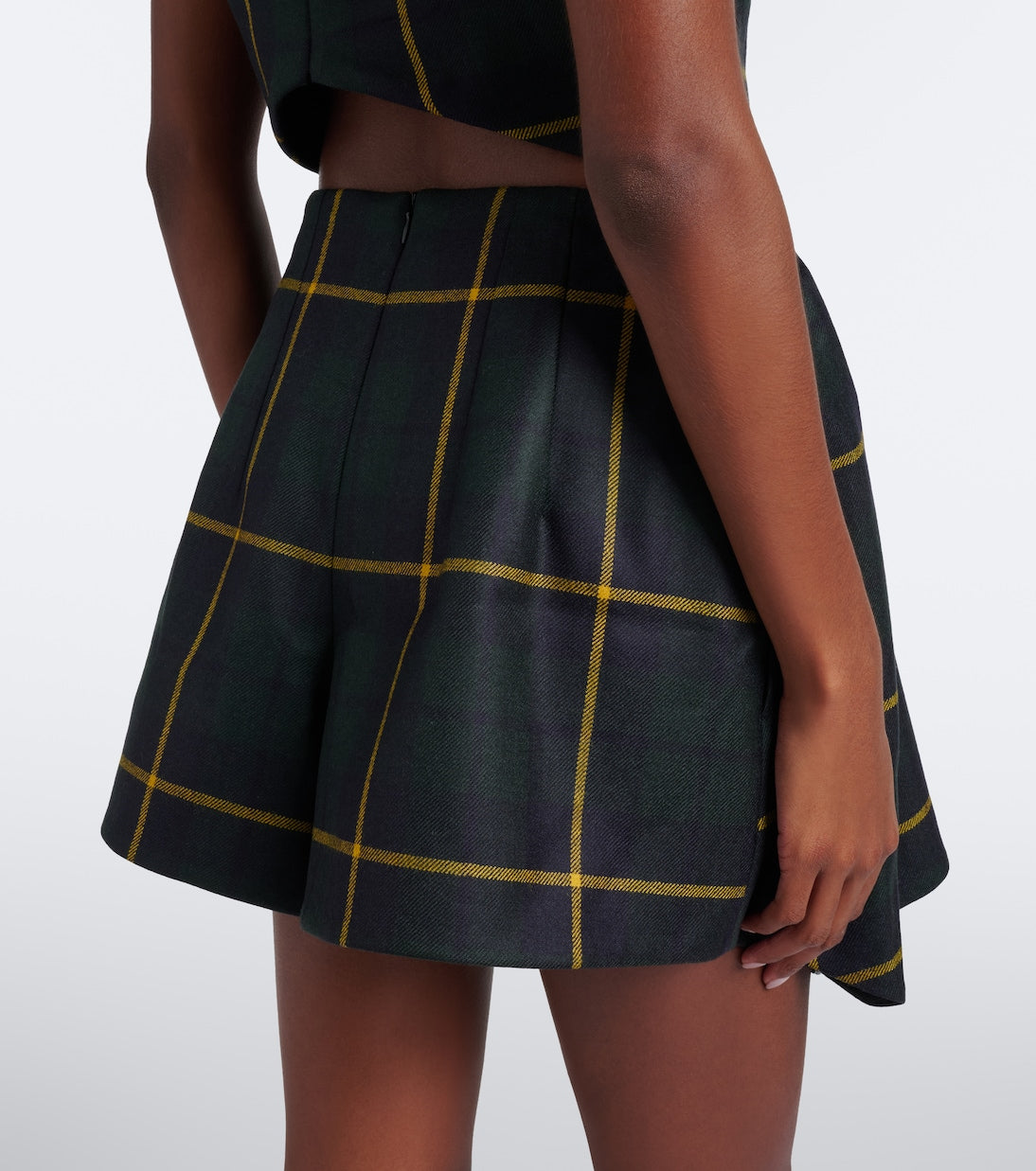Patou - Checked virgin wool shorts