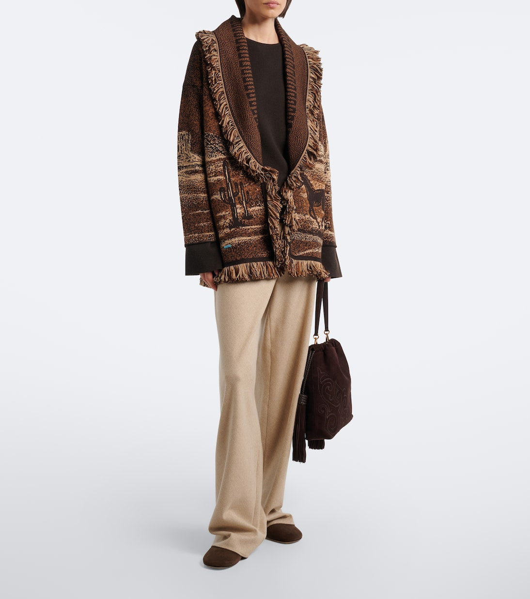 Alanui - Wild Wild jacquard wool-blend cardigan