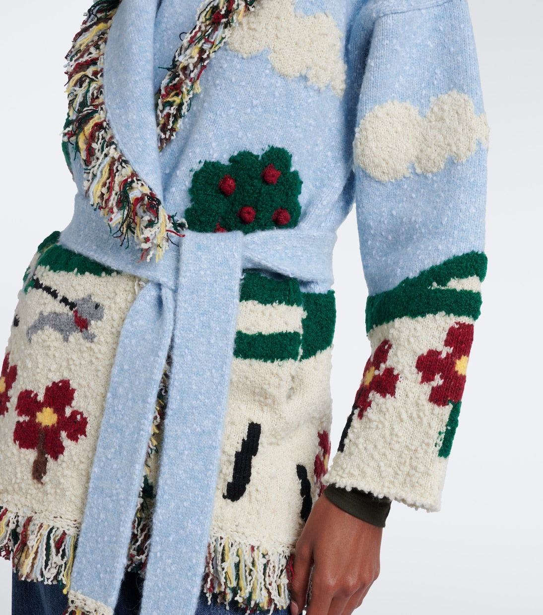Alanui - Casa Alanui intarsia wool-blend cardigan