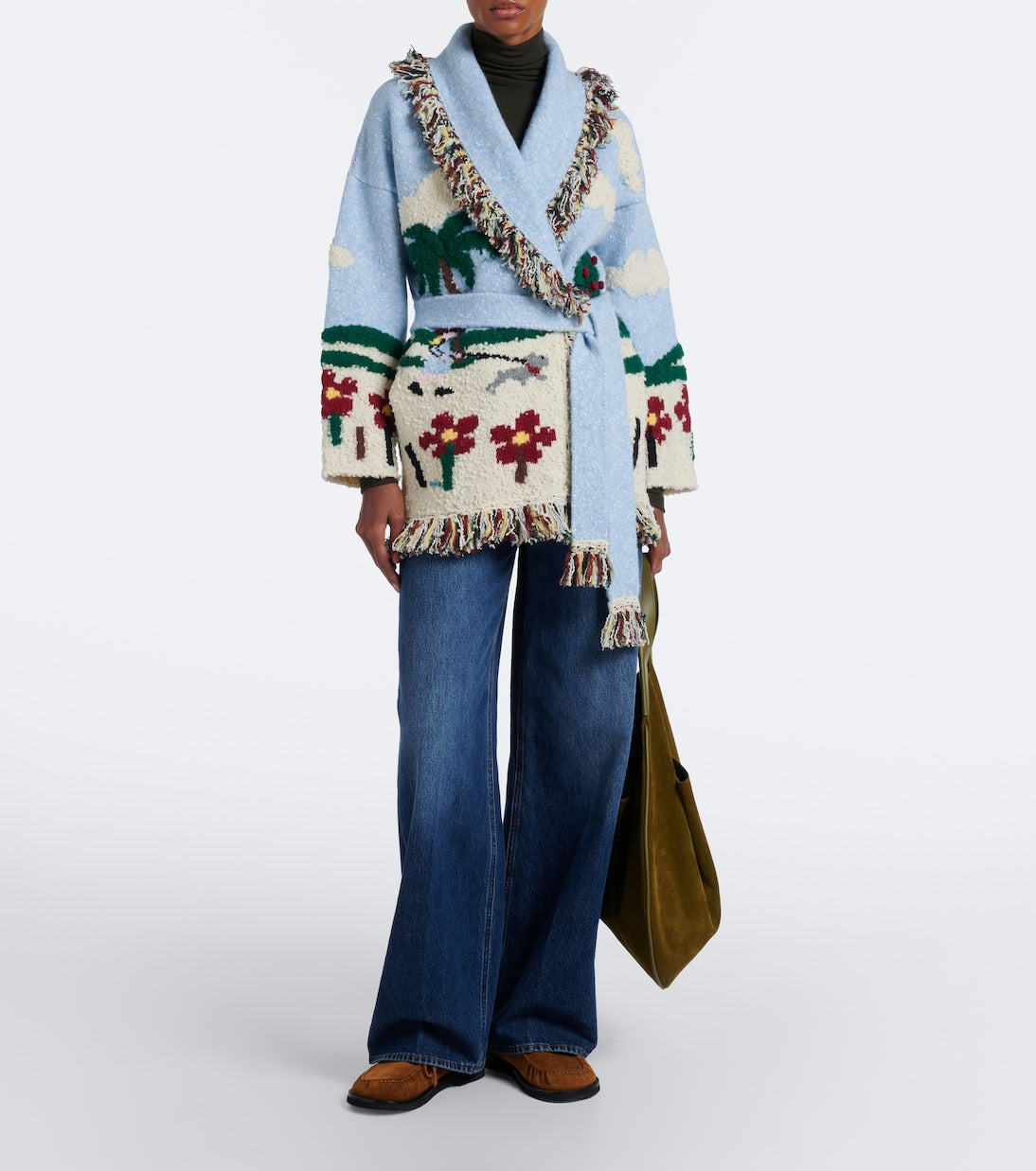 Alanui - Casa Alanui intarsia wool-blend cardigan