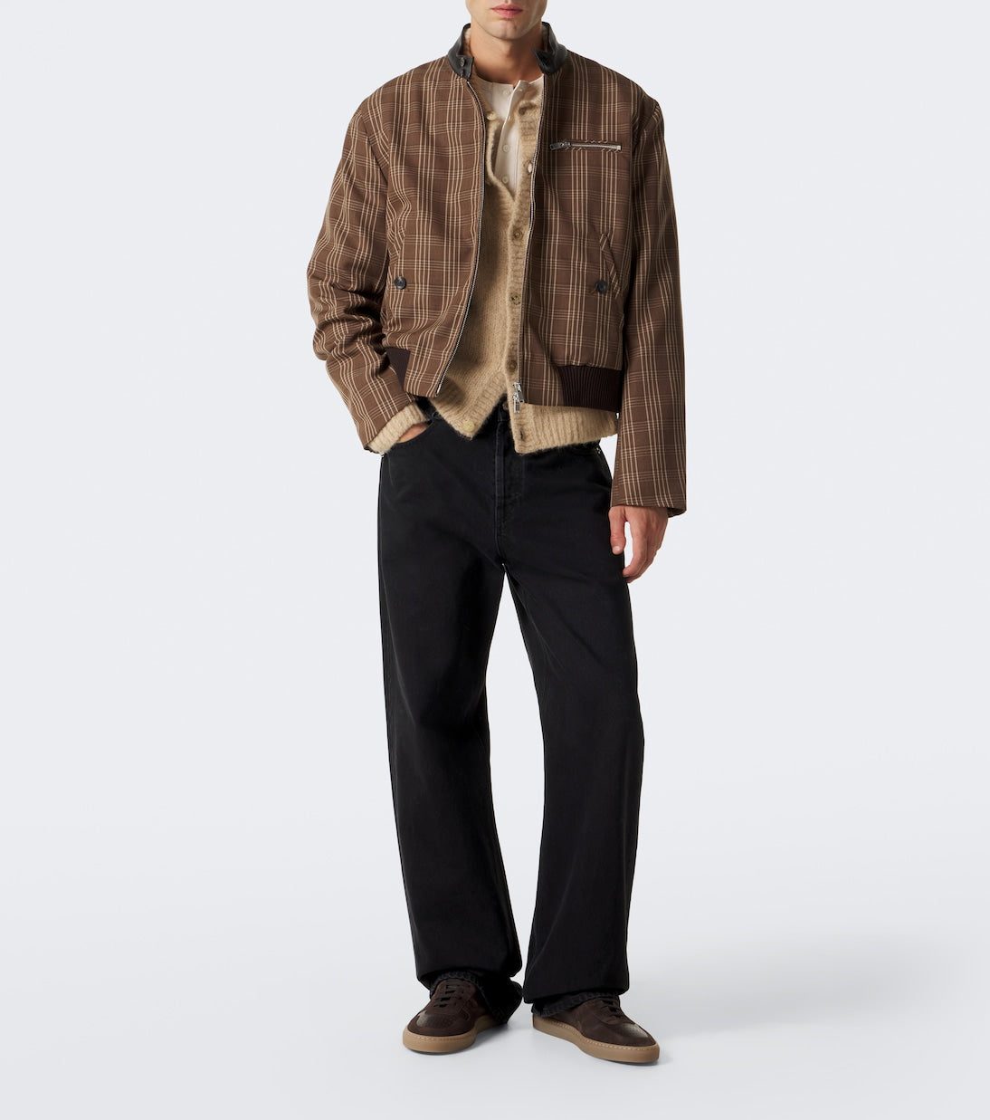 Common Projects - Bball Duo suede-trimmed leather sneakers
