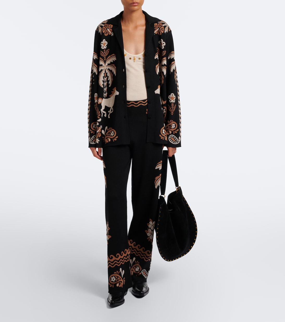 Alanui - Island Roots wool and silk-blend blazer