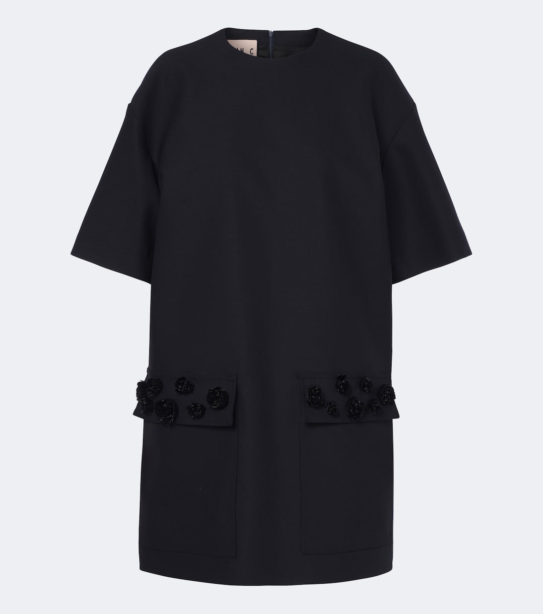 Plan C - Embellished wool-blend gabardine minidress