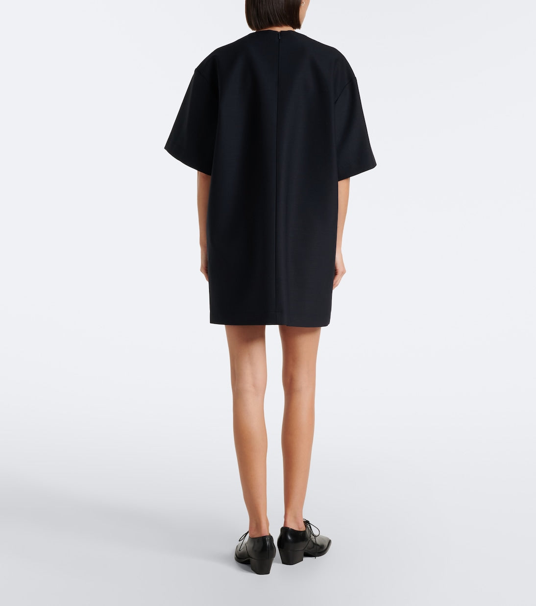 Plan C - Embellished wool-blend gabardine minidress