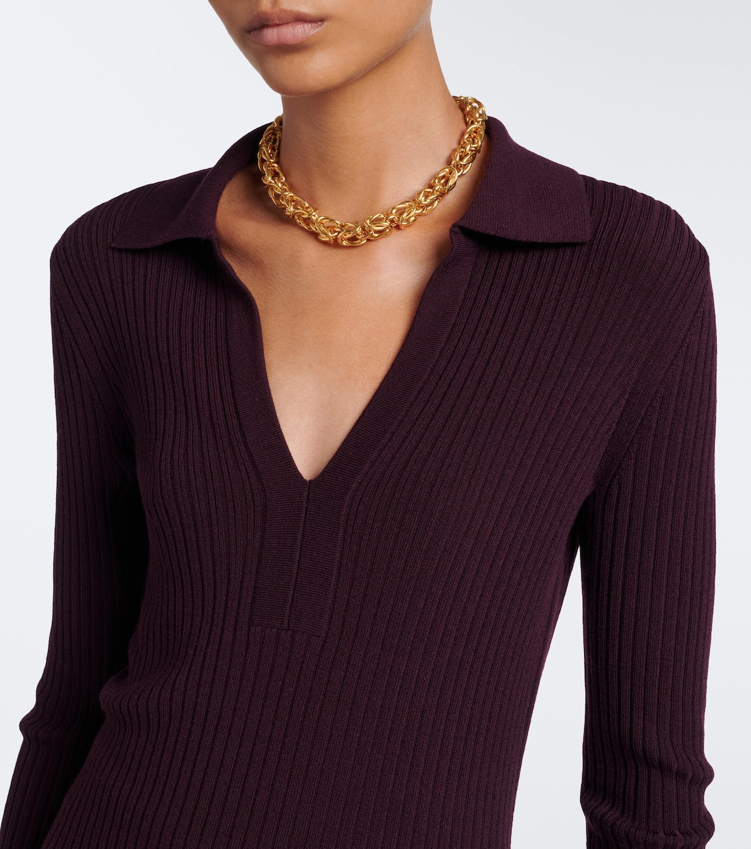Joseph - Ribbed-knit wool-blend polo sweater
