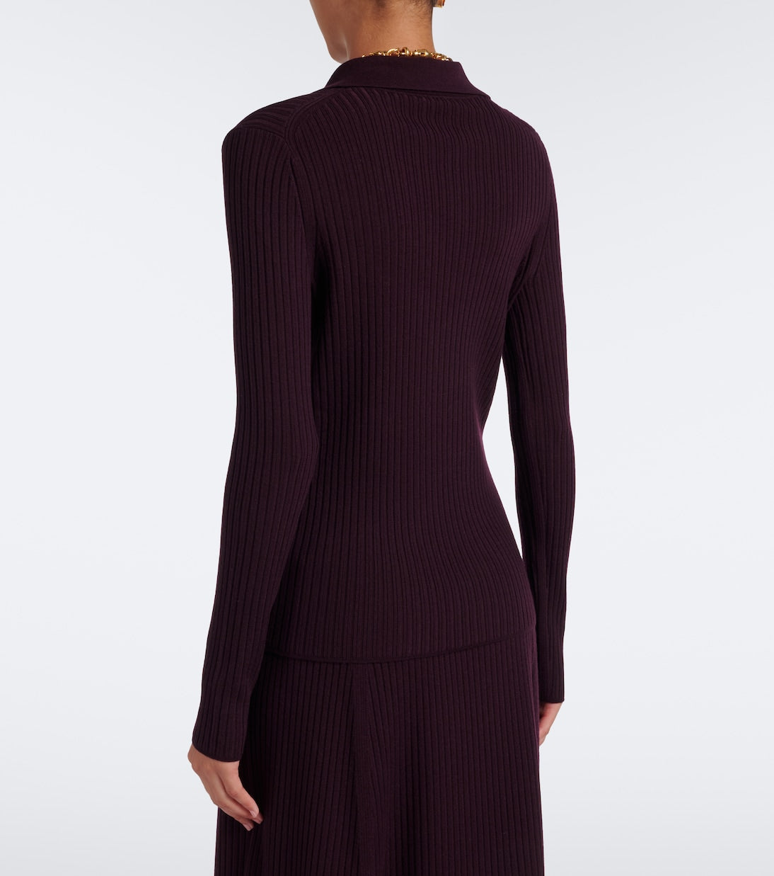Joseph - Ribbed-knit wool-blend polo sweater