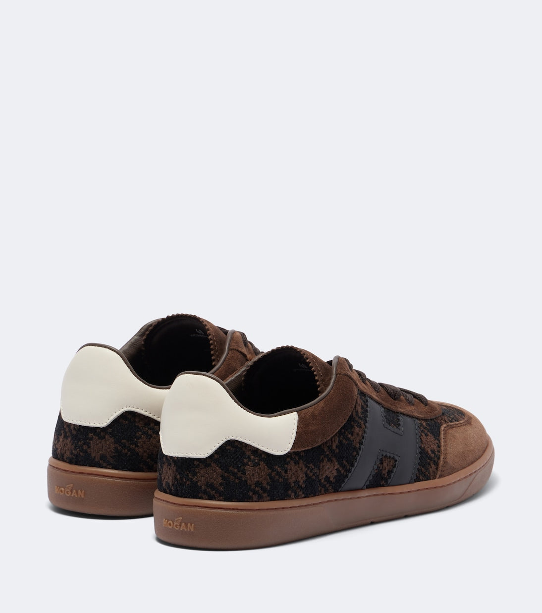 Hogan - H647 leather-trimmed suede sneakers