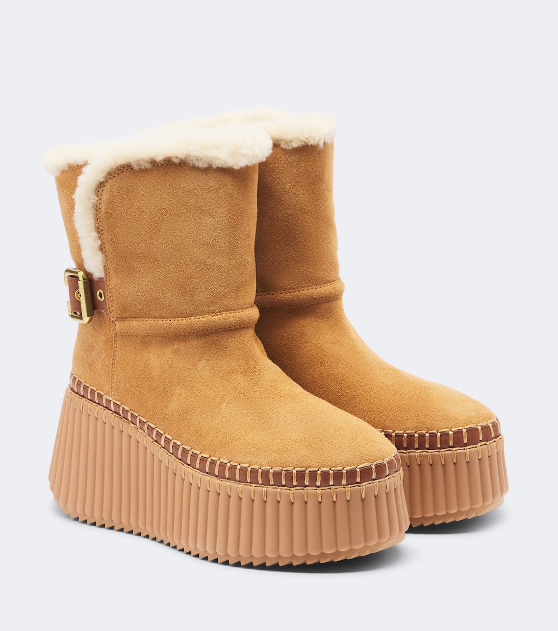 Chloé - Nama suede platform ankle boots