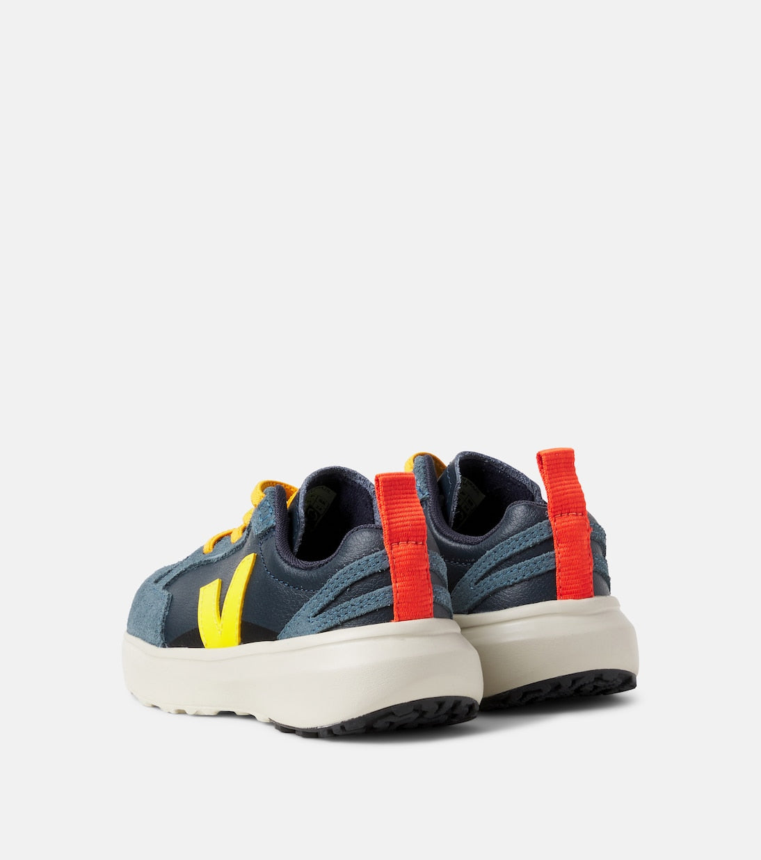 Veja Kids - Canary suede-trimmed leather sneakers