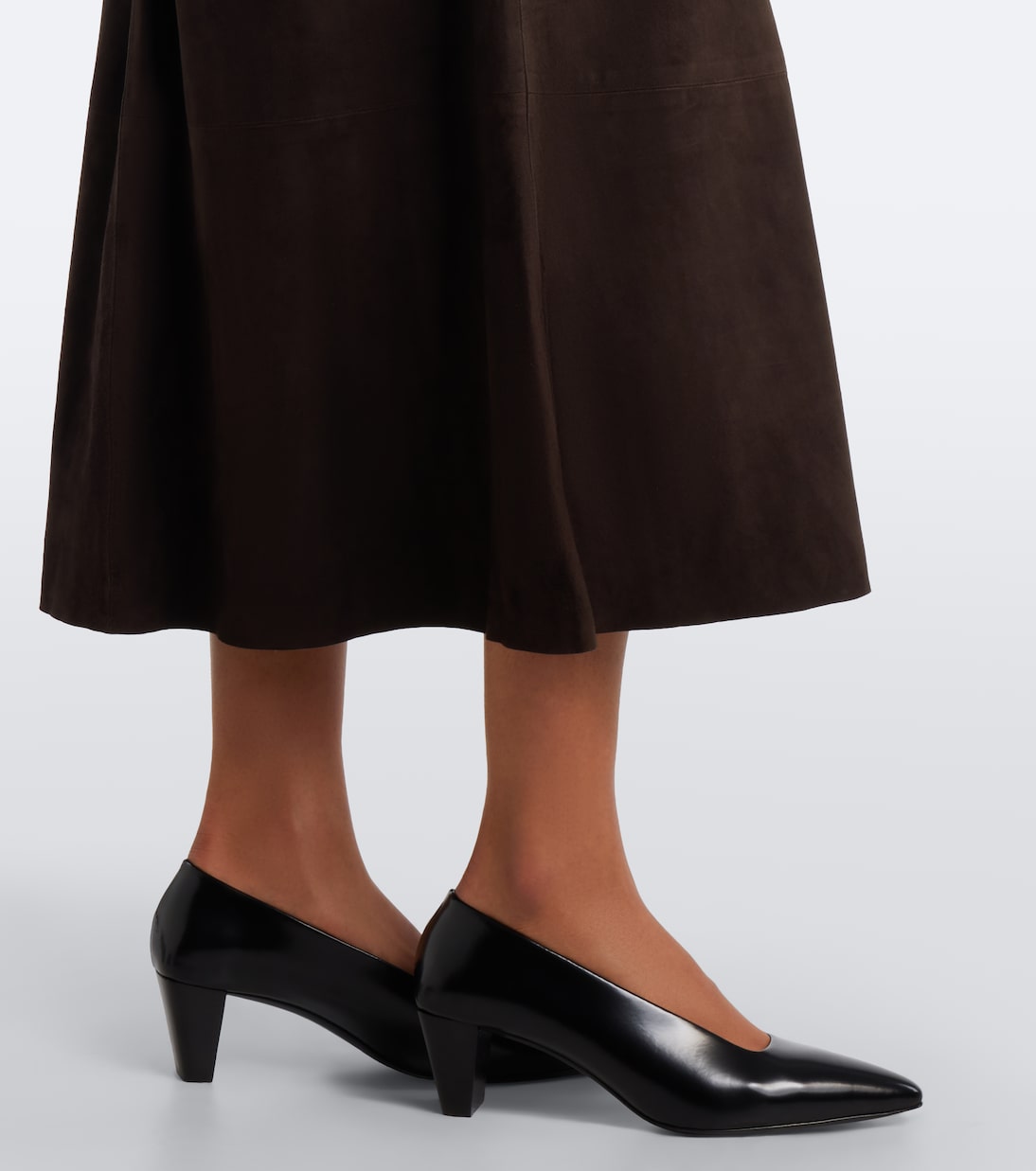 'S Max Mara - Suede midi skirt