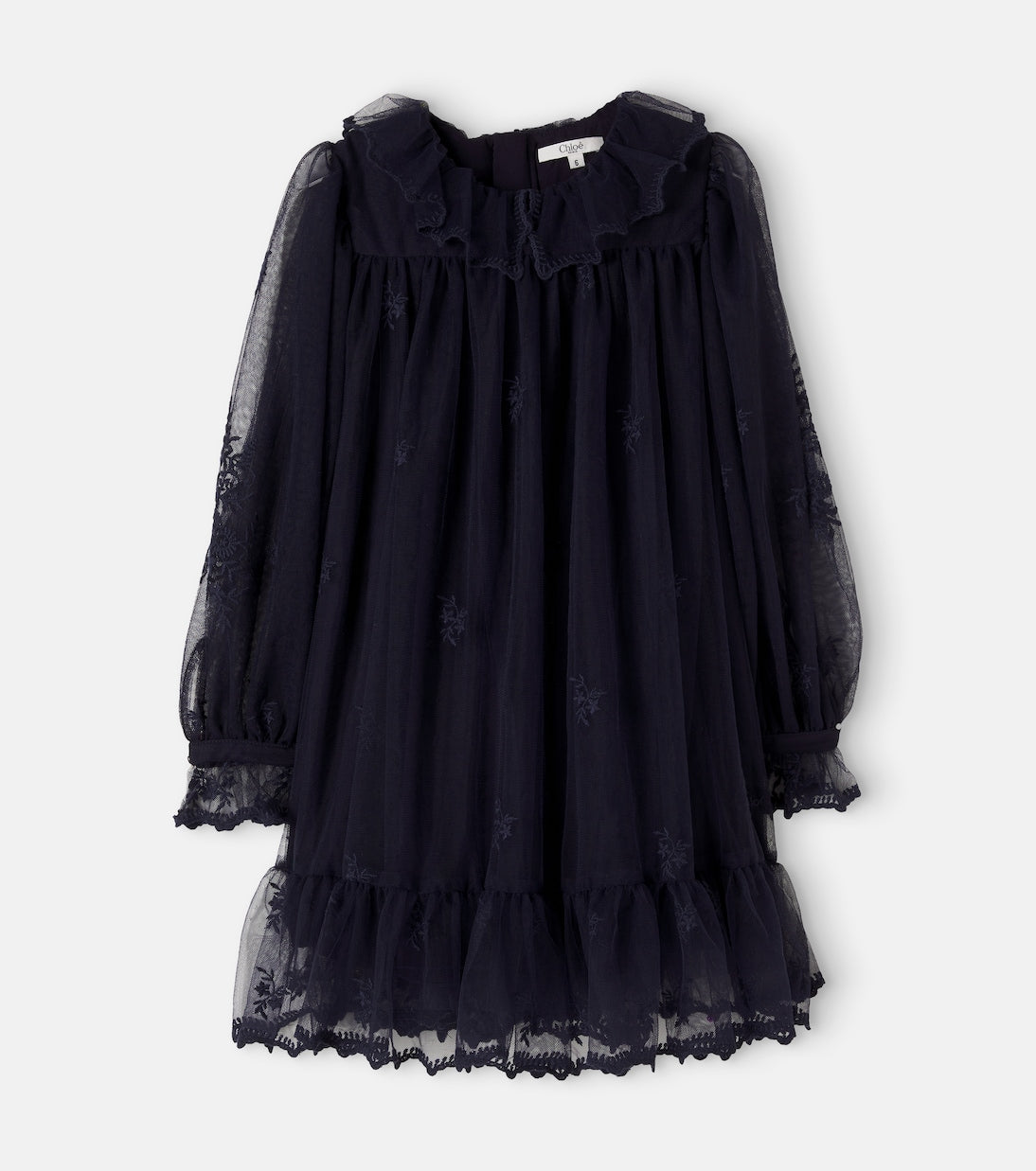Chloé Kids - Embroidered tulle dress