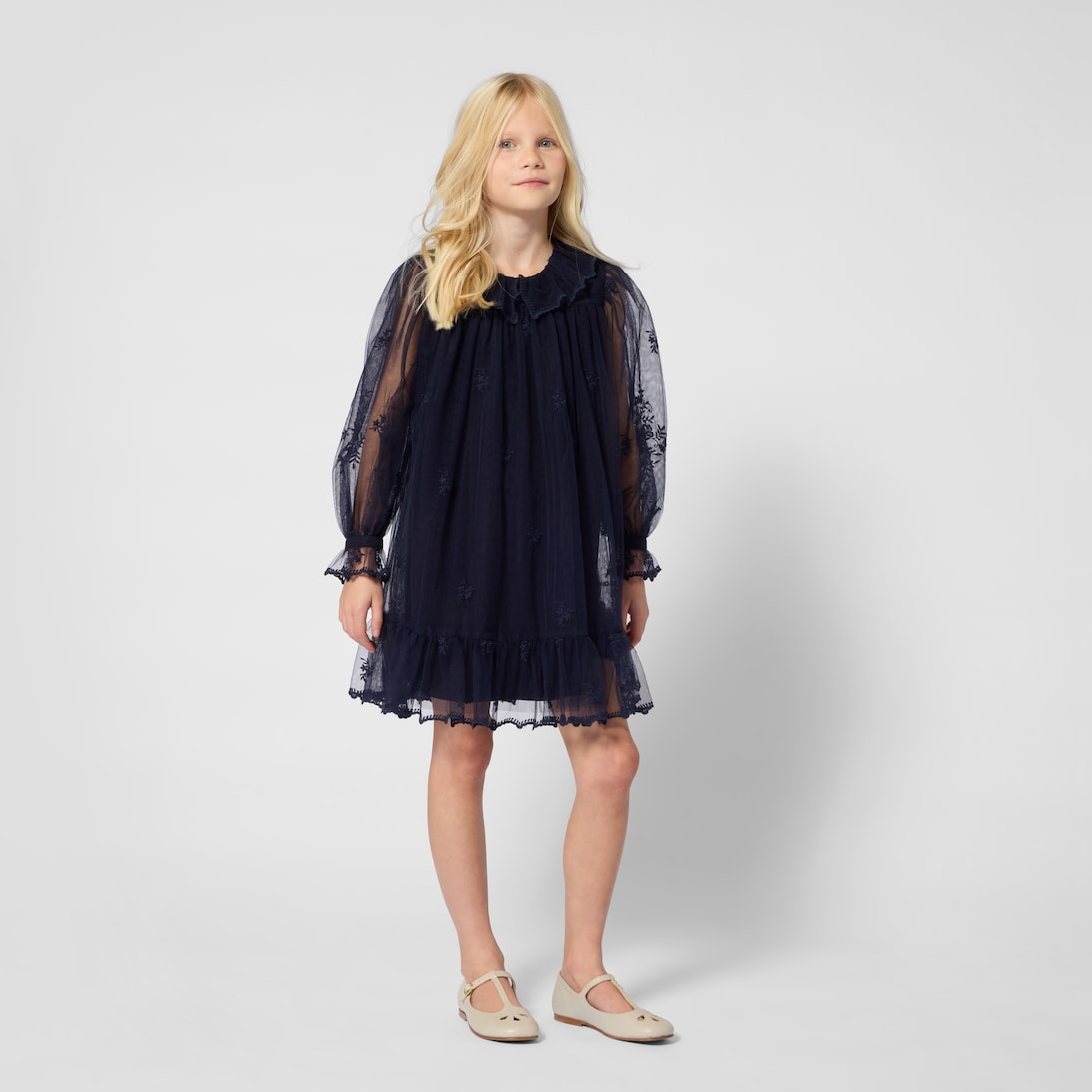 Chloé Kids - Embroidered tulle dress