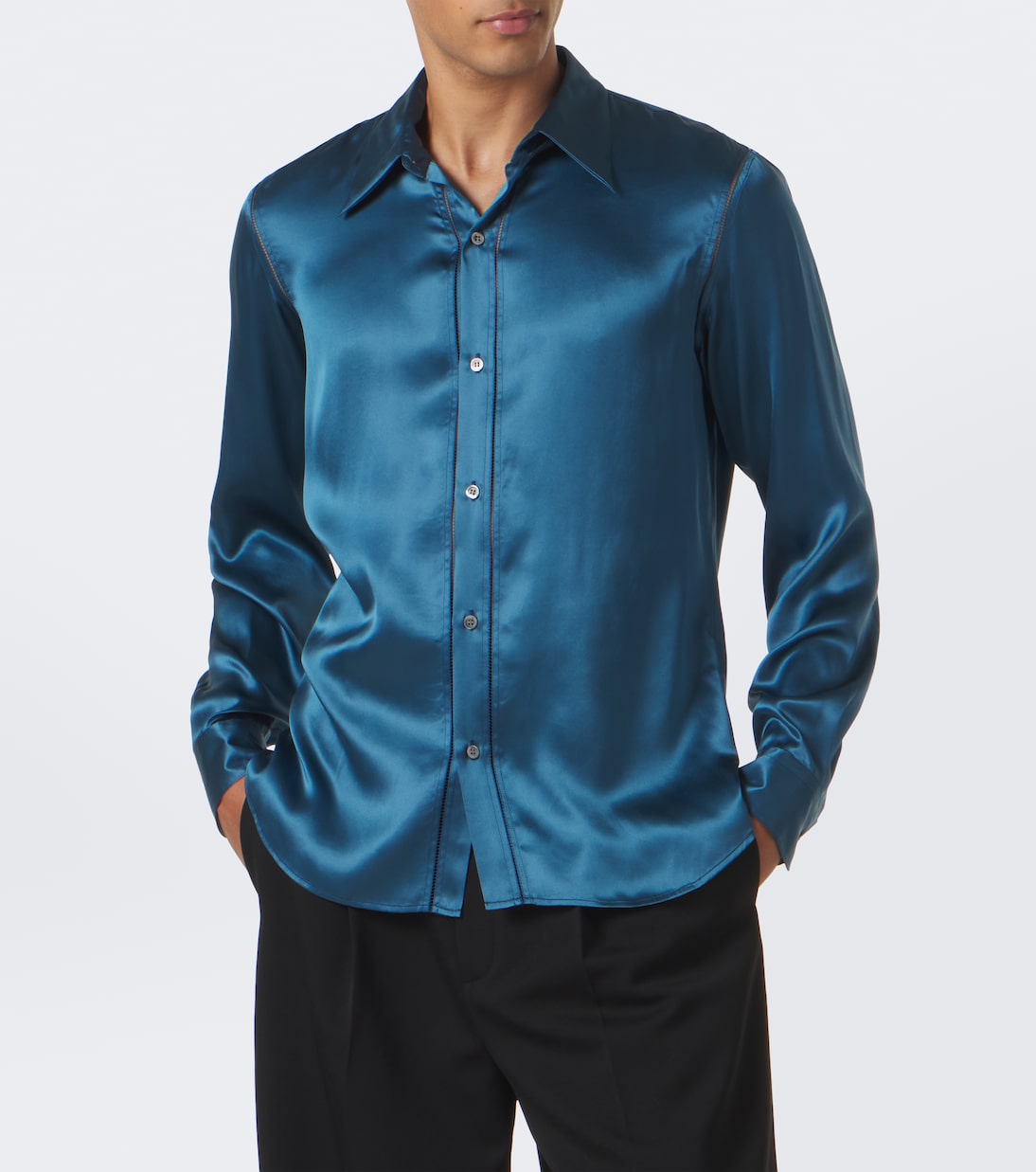 Dries Van Noten - Silk satin shirt