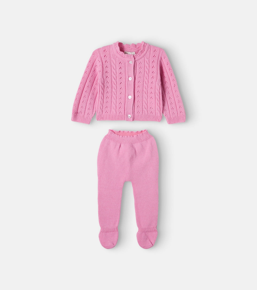 Bebe Organic - Baby Dolly knitted cardigan and leggings set