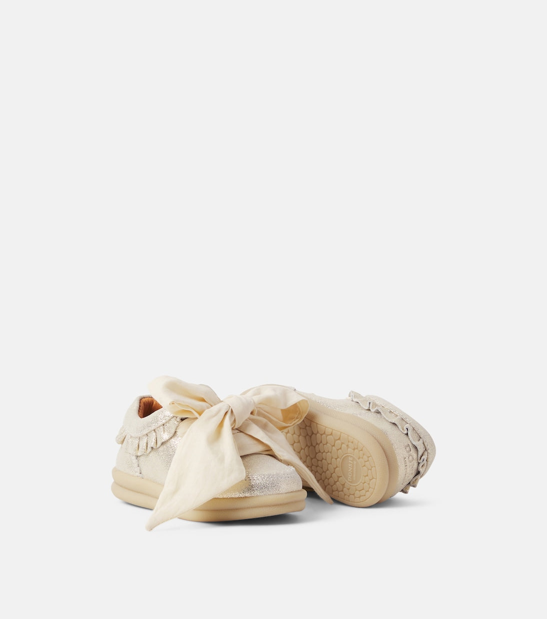 Donsje - Baby Pexley metallic leather sneakers