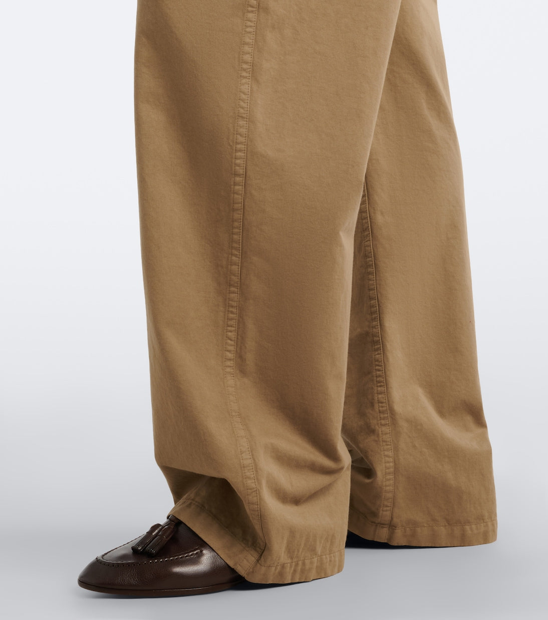 The Row - Adler cotton and cashmere wide-leg pants