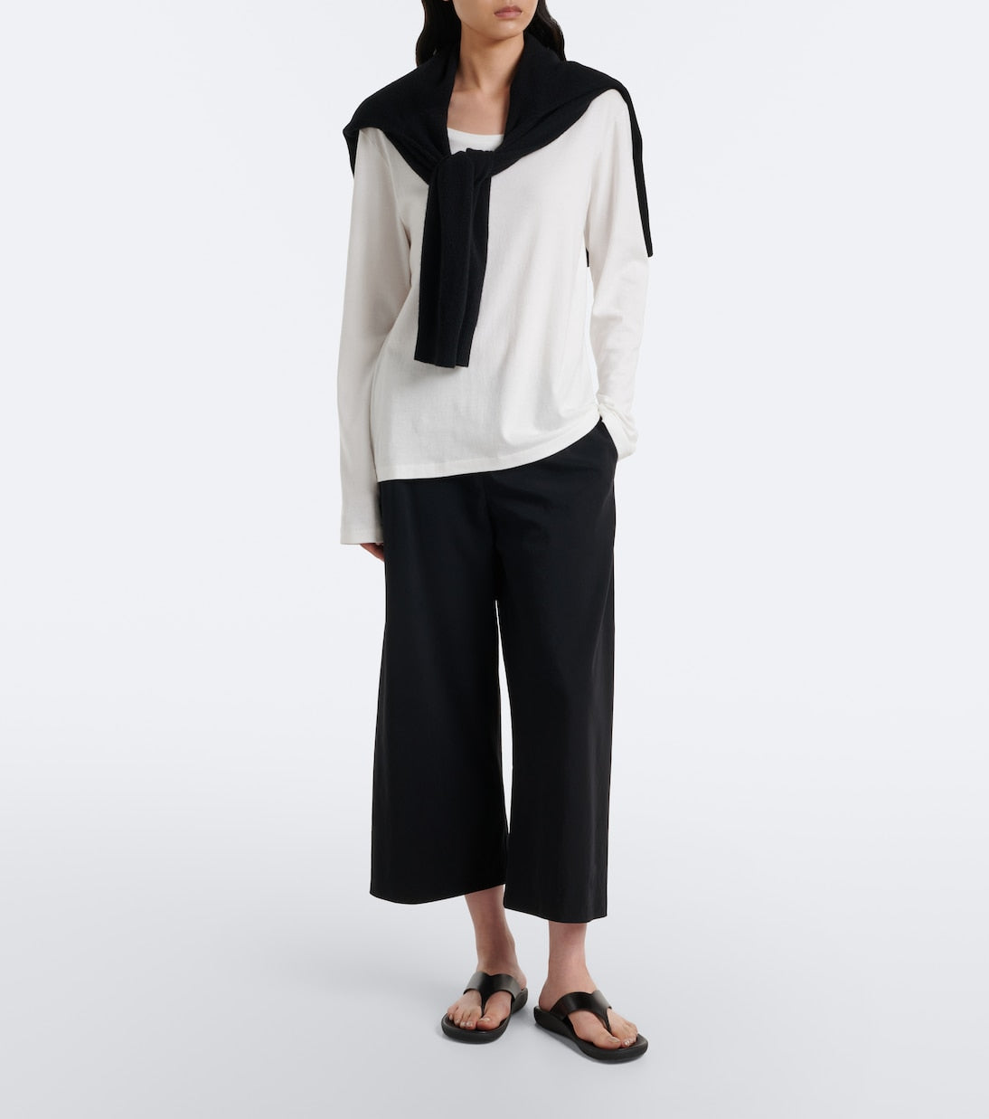The Row - Cosmo cropped wool wide-leg pants