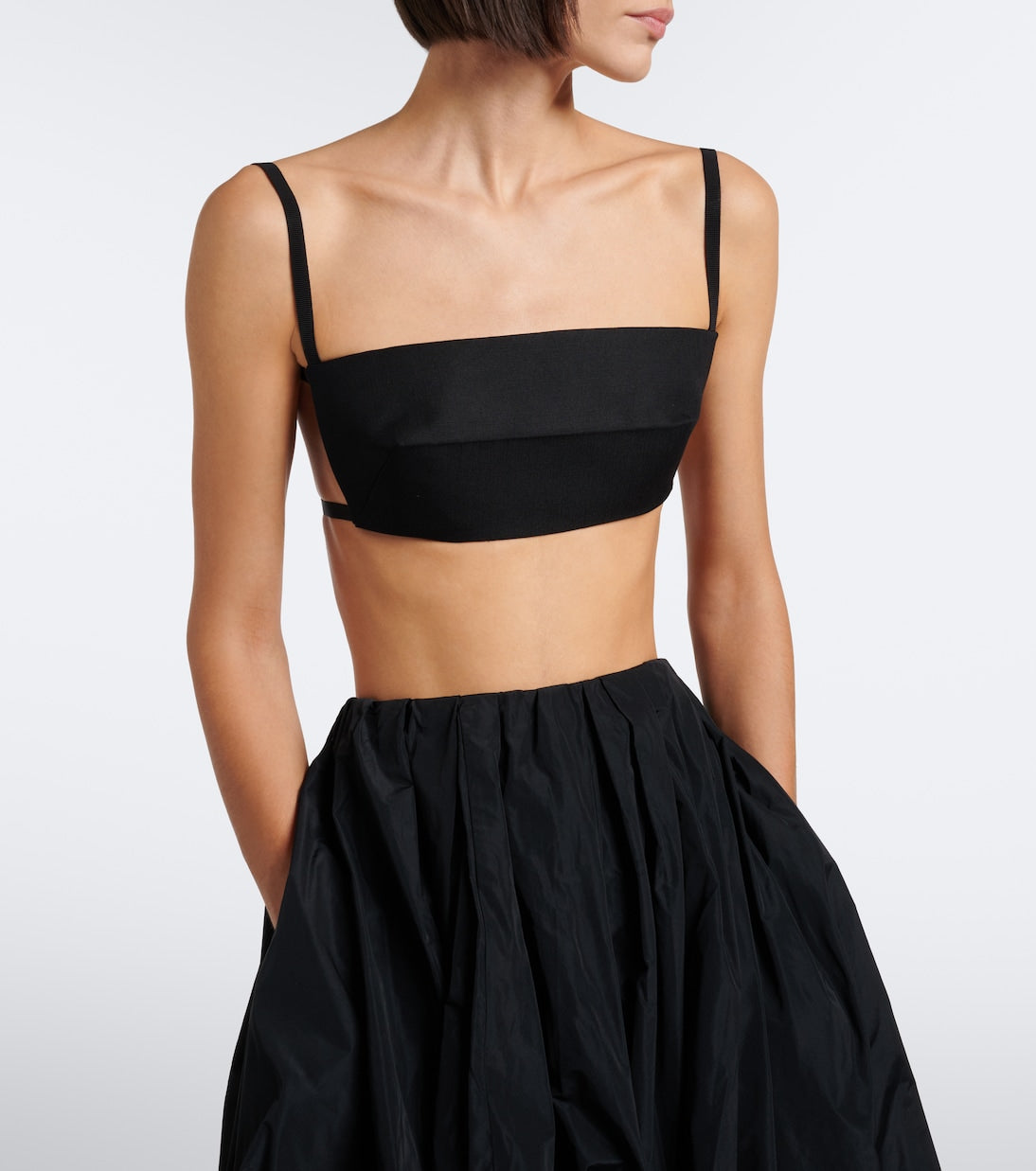 Jil Sander - Open-back wool and silk bandeau top