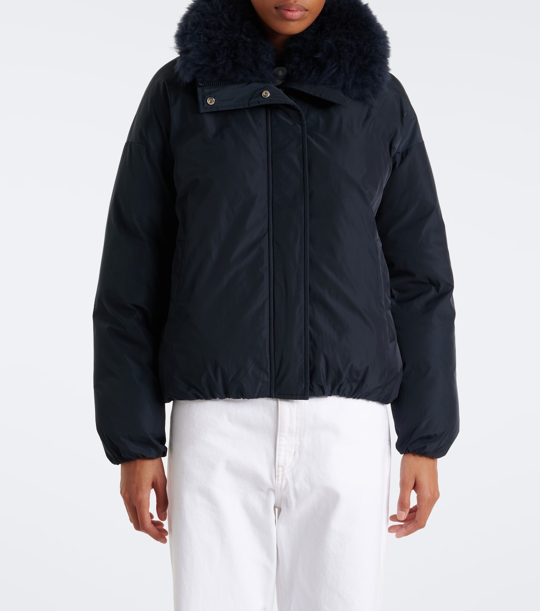 Yves Salomon - Wool-trimmed down jacket