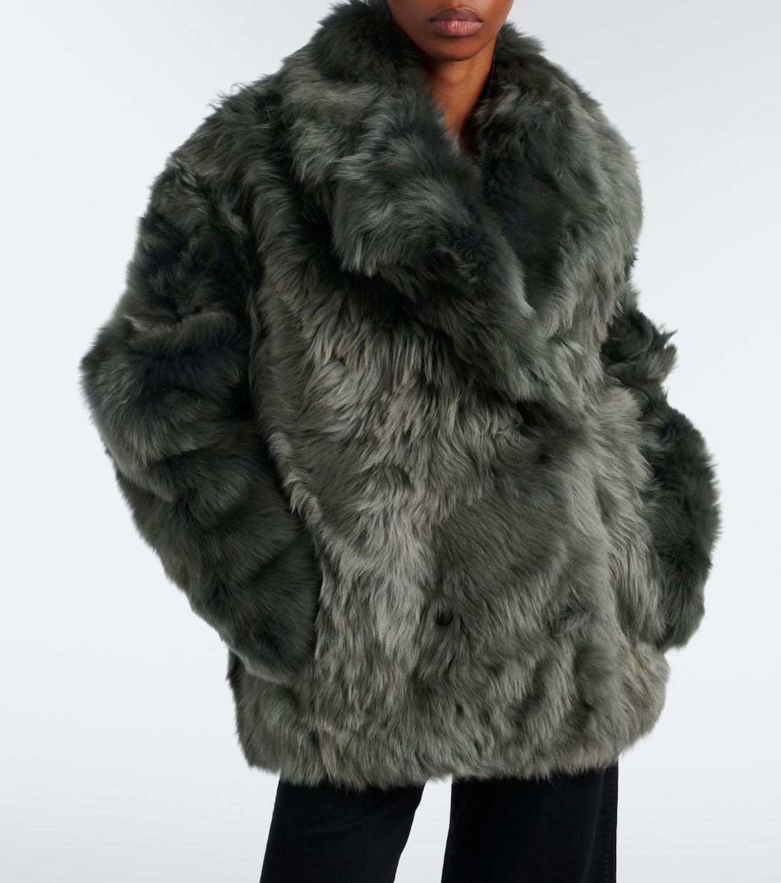 Yves Salomon - Double-breasted shearling jacket