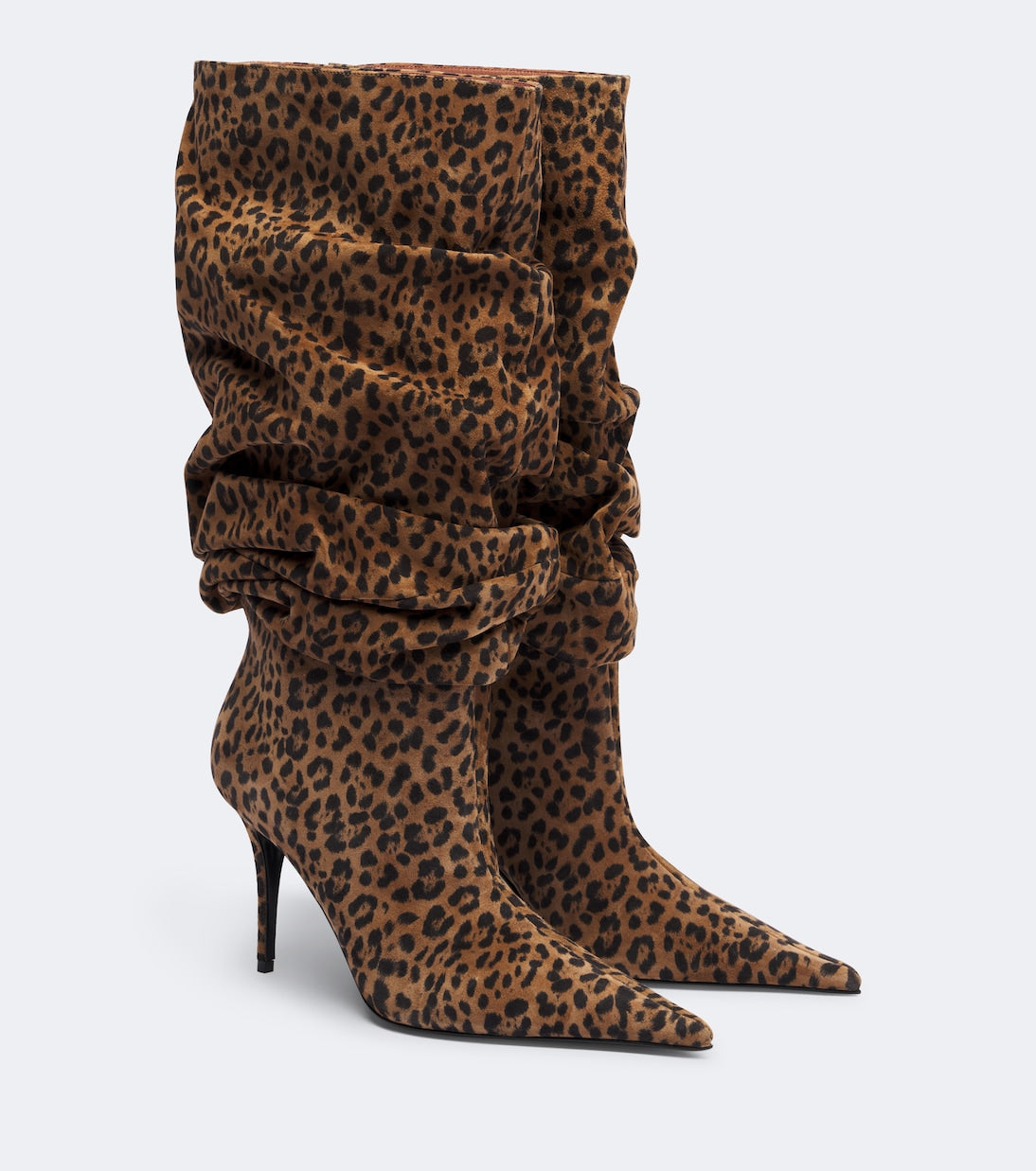 Amina Muaddi - Anok leopard-print suede knee-high boots