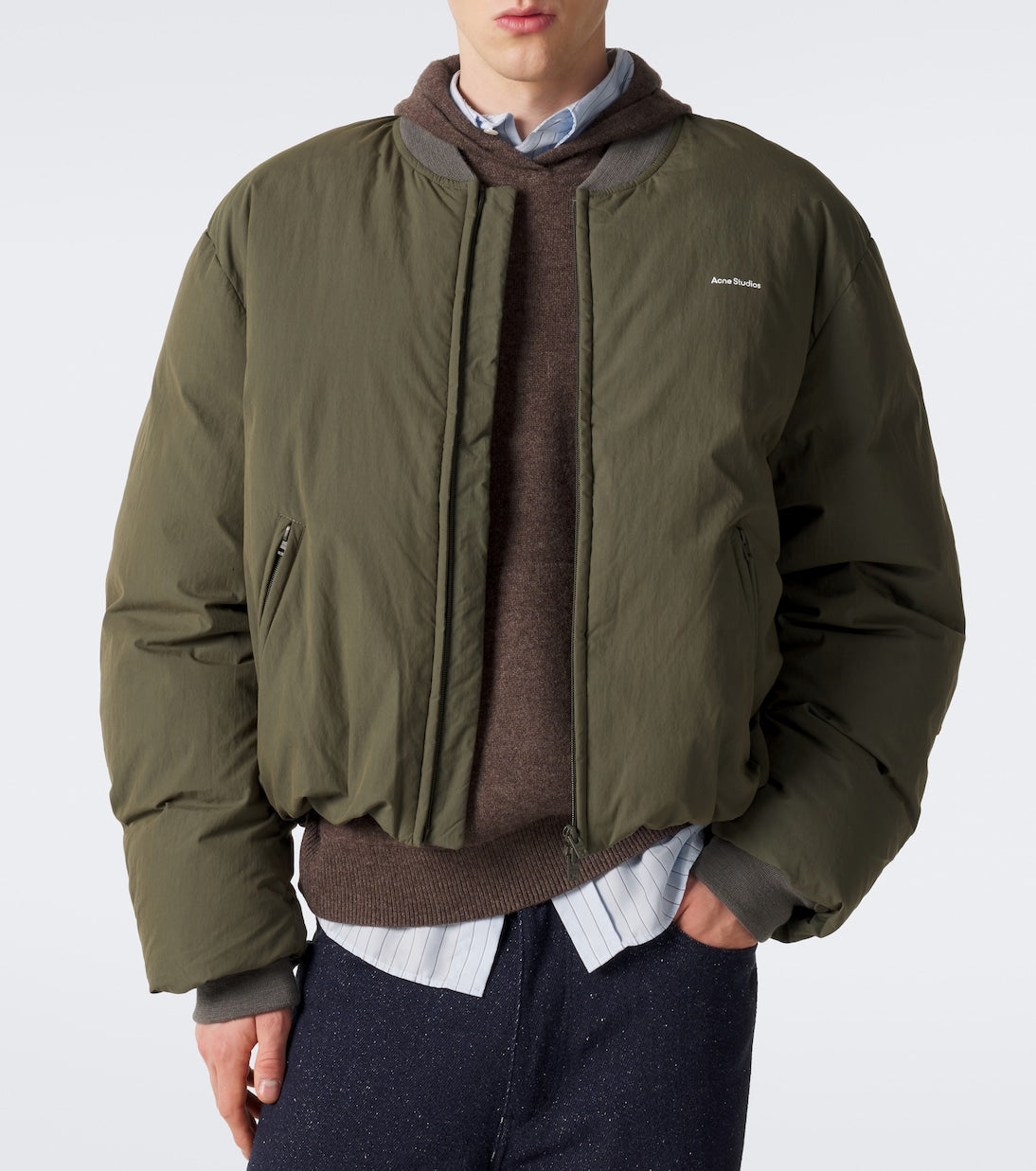 Acne Studios - Cotton-blend poplin down bomber jacket