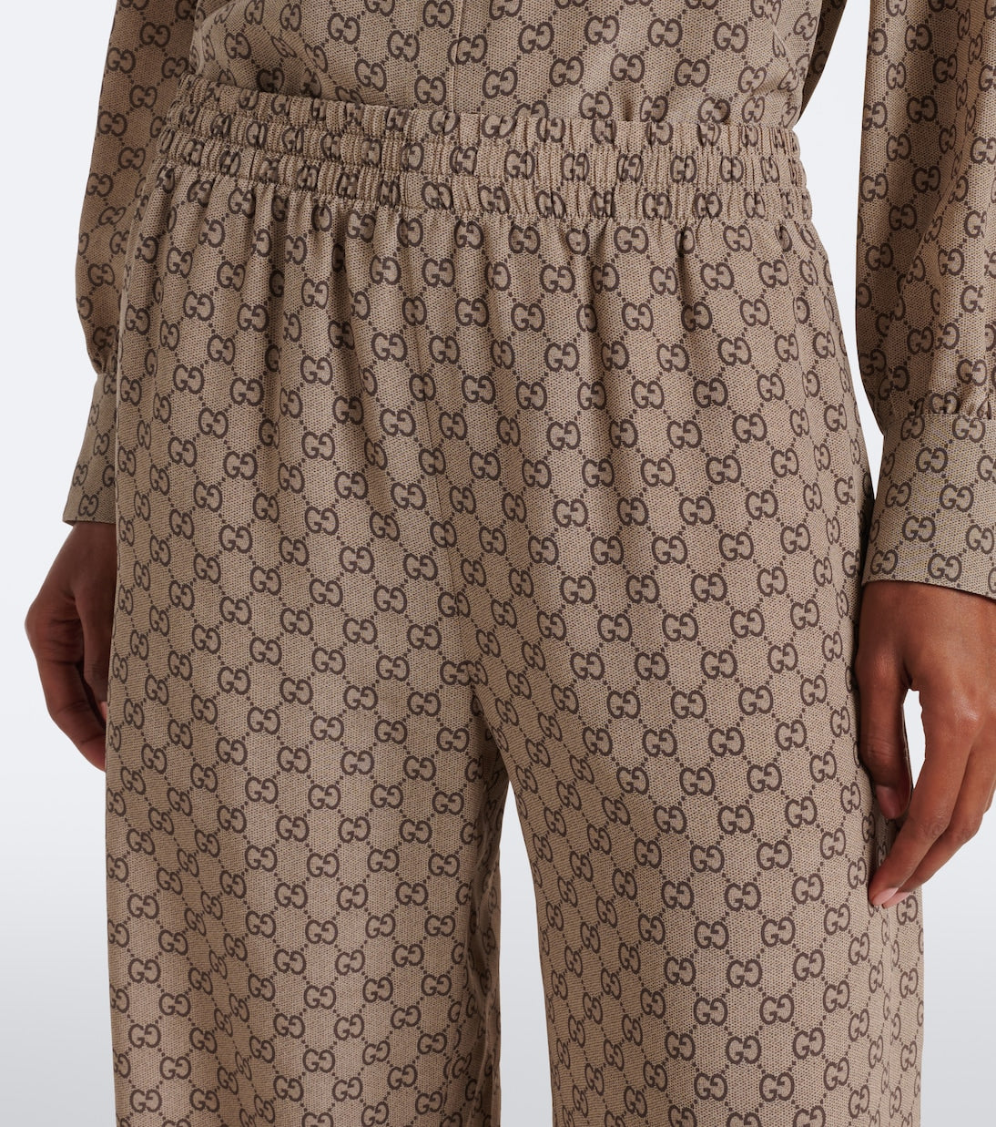 Gucci - GG silk crêpe de chine palazzo pants