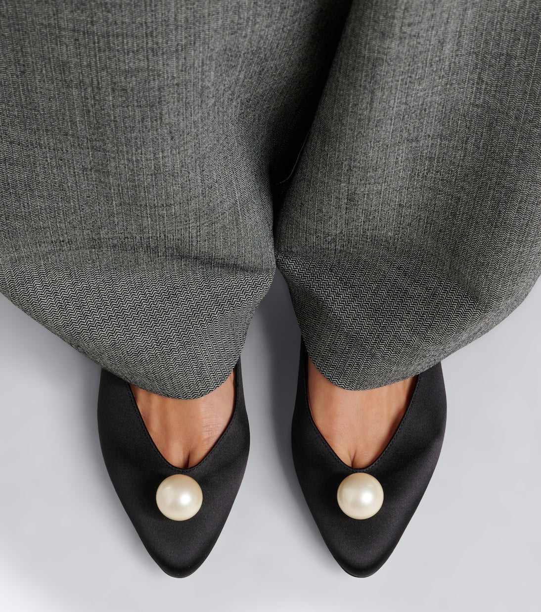 Magda Butrym - Embellished satin pumps