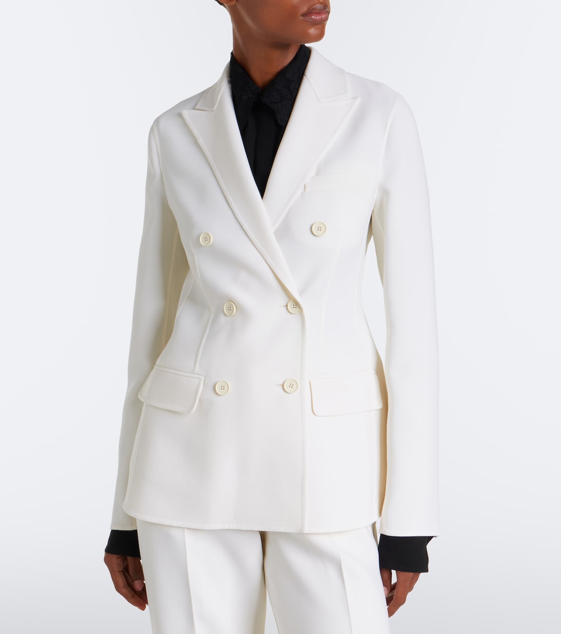 Fendi - Double-breasted virgin wool blazer