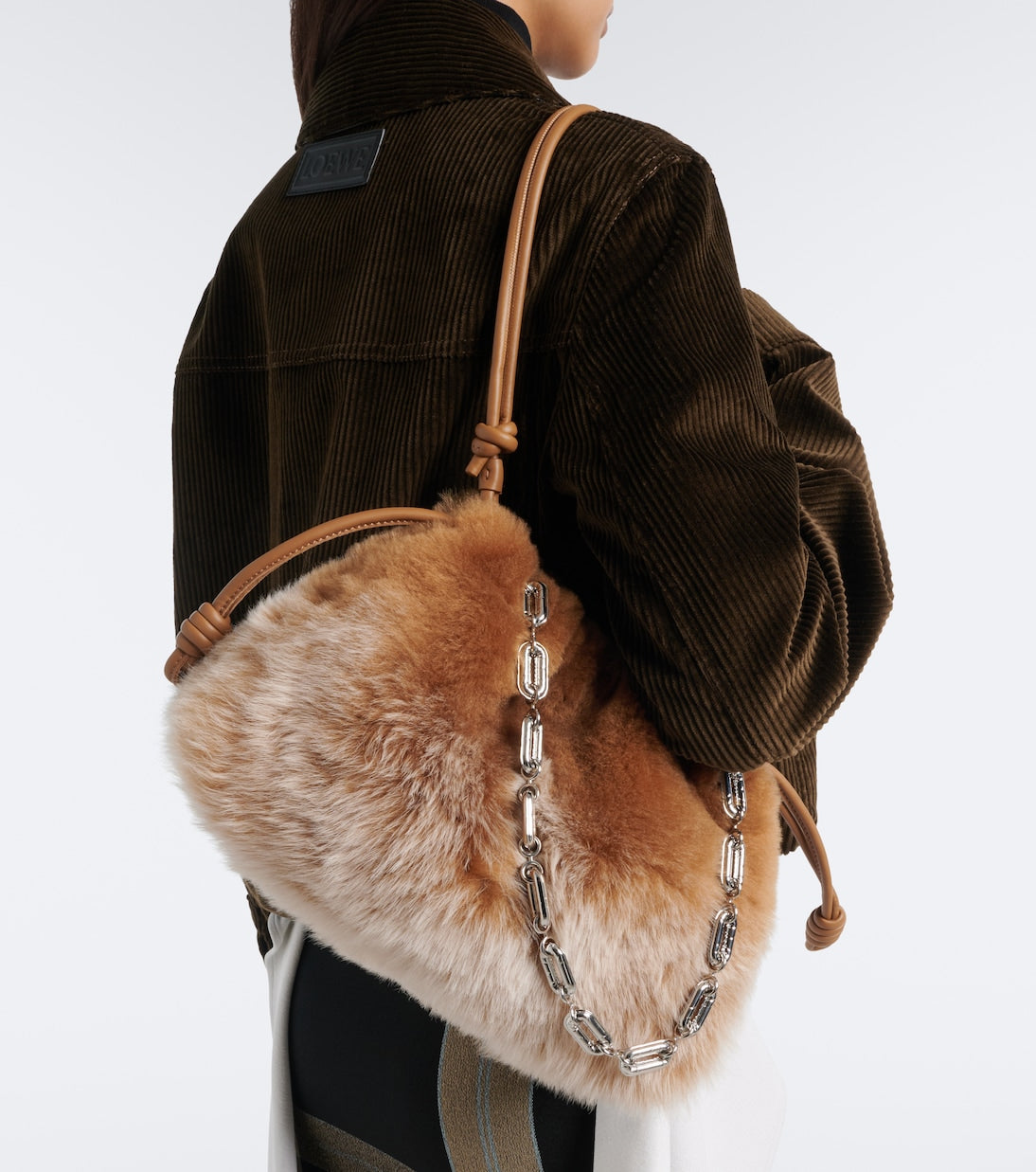 Loewe - Flamenco Medium shearling pouch