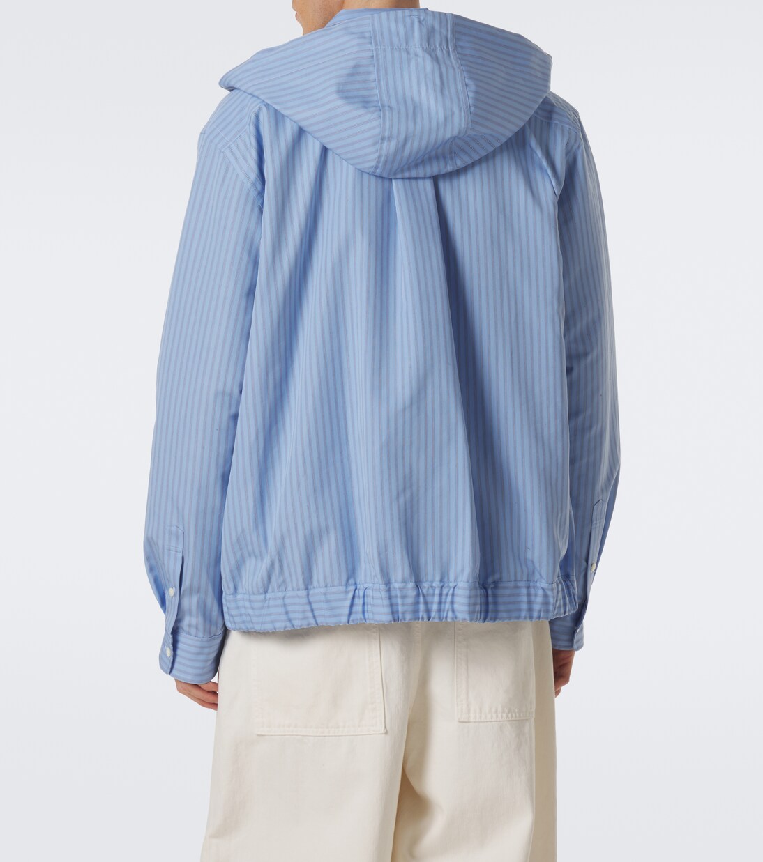Sacai - Striped cotton-blend poplin jacket