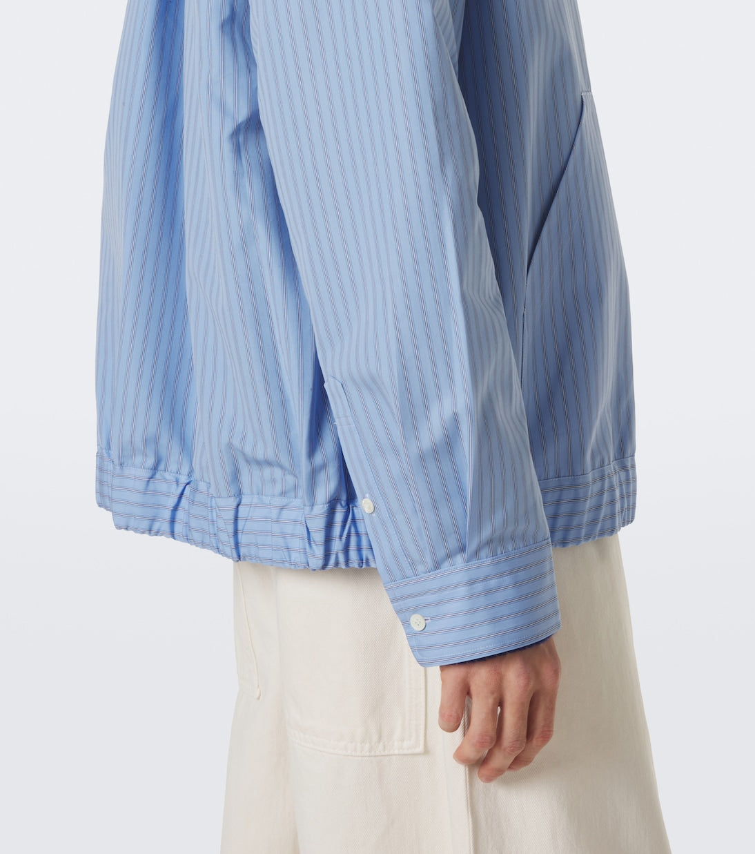 Sacai - Striped cotton-blend poplin jacket