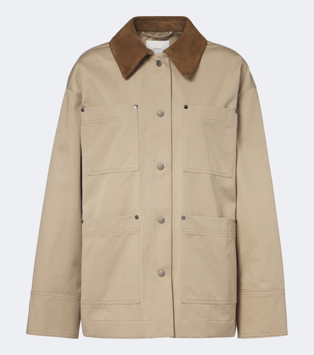 Joseph - Athos suede-trimmed cotton jacket