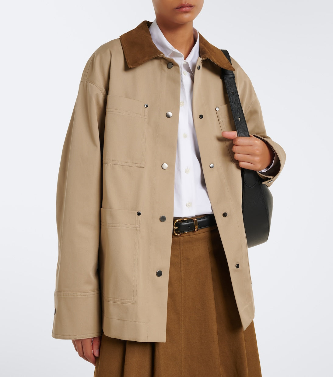 Joseph - Athos suede-trimmed cotton jacket