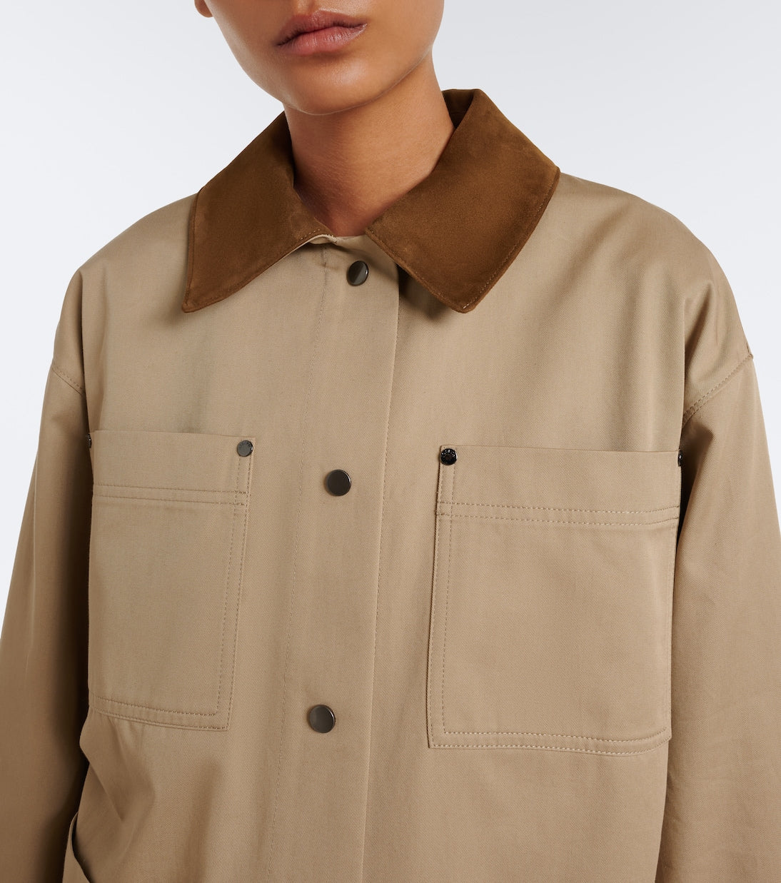 Joseph - Athos suede-trimmed cotton jacket