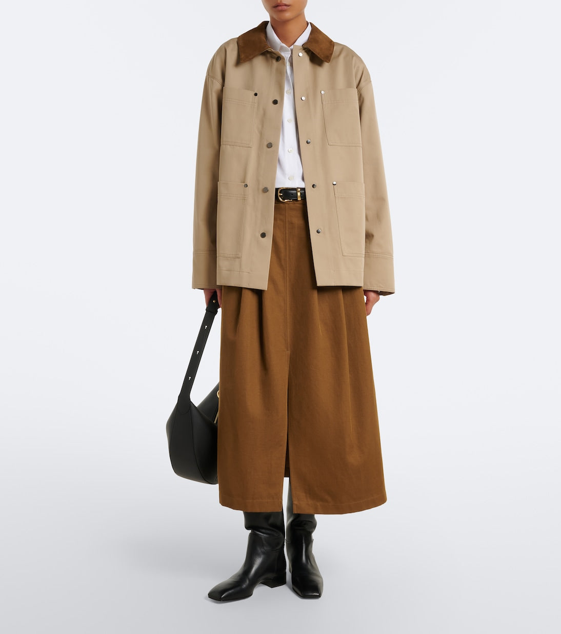 Joseph - Athos suede-trimmed cotton jacket