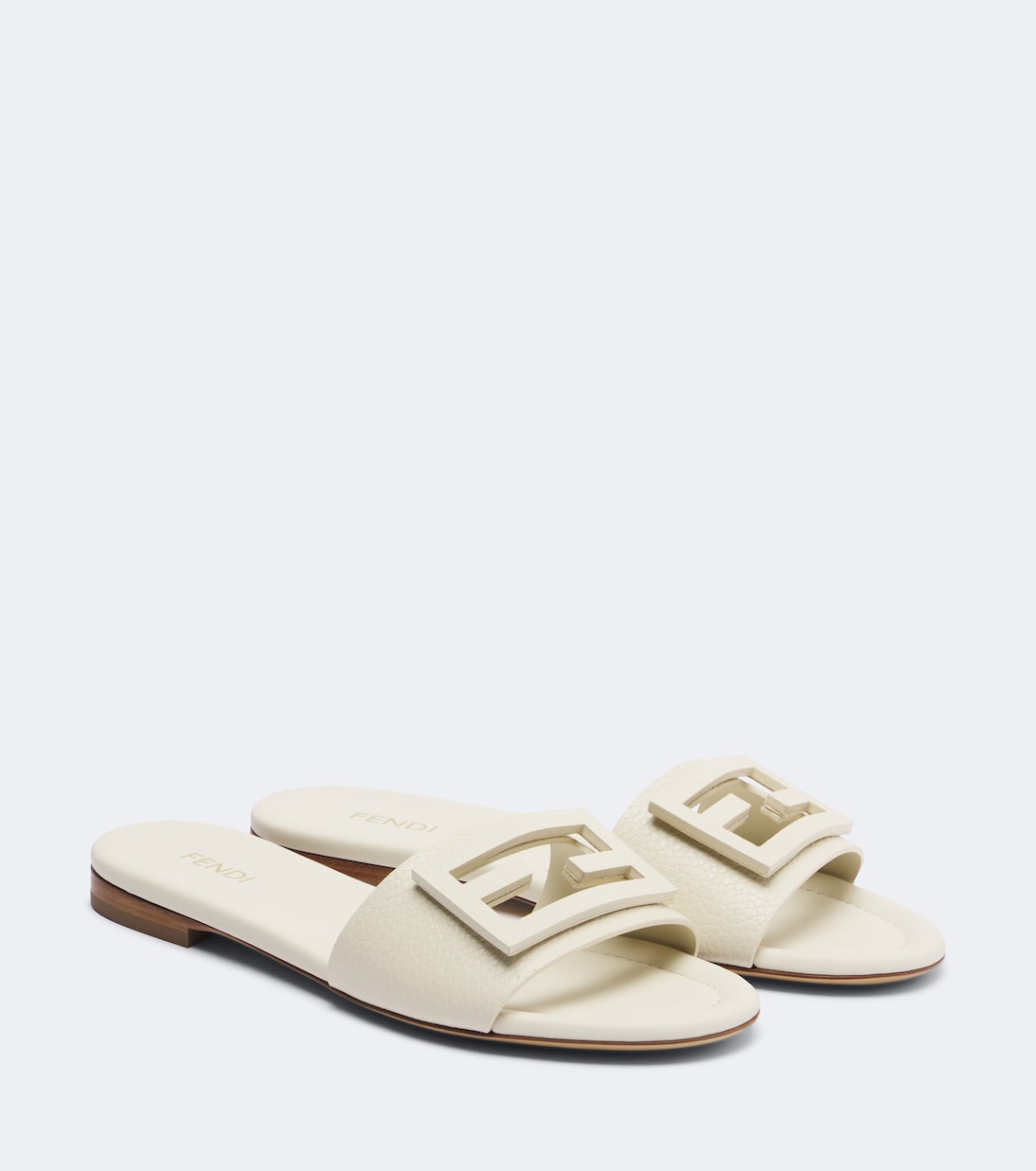 Fendi - FF leather slides