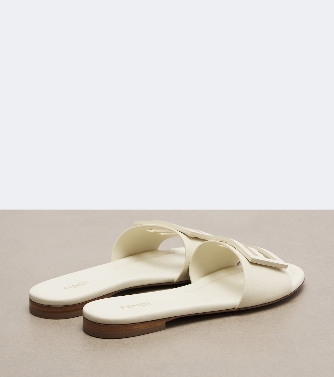 Fendi - FF leather slides