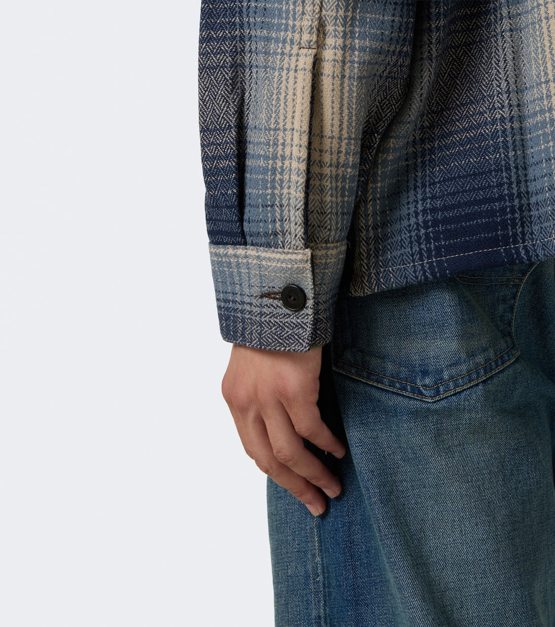 RRL - Plaid wool twill shirt