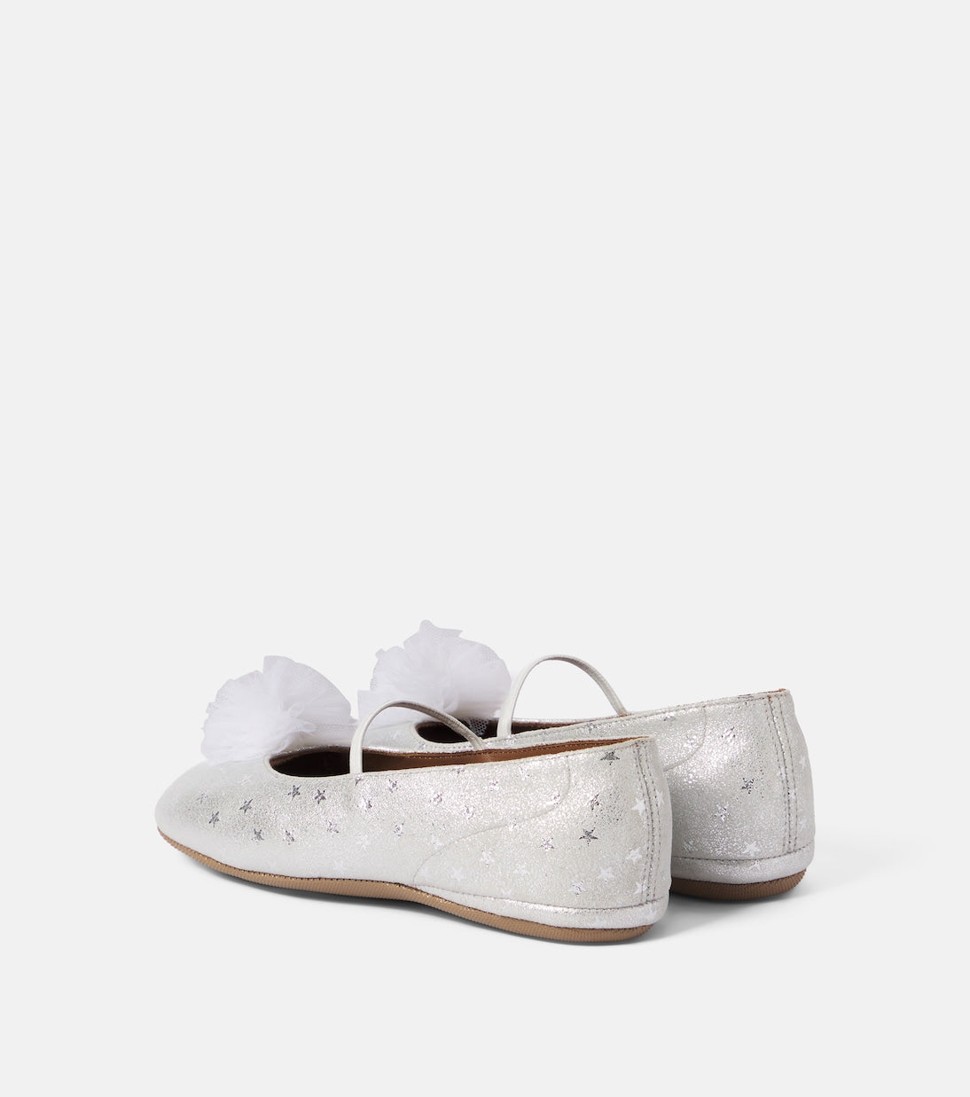 PèPè - Estrella metallic leather ballet flats